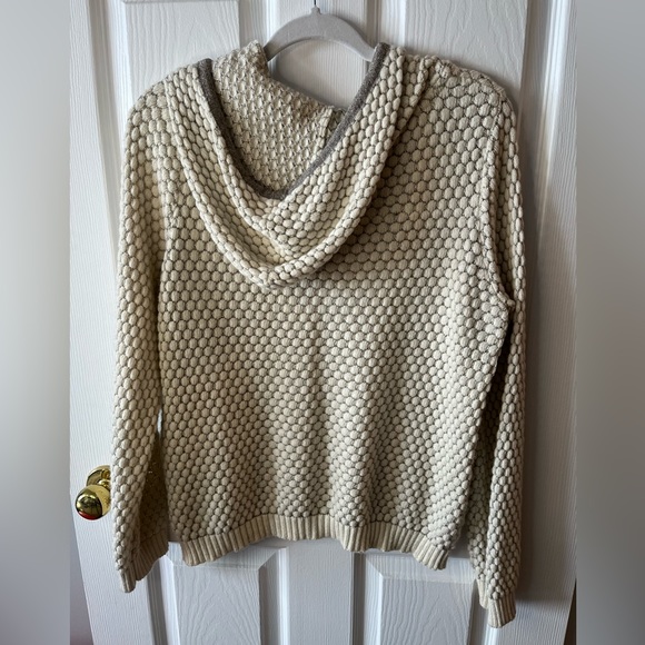 Anthropologie Sleeping on Snow Hooded Sweater sz M - Picture 5 of 9